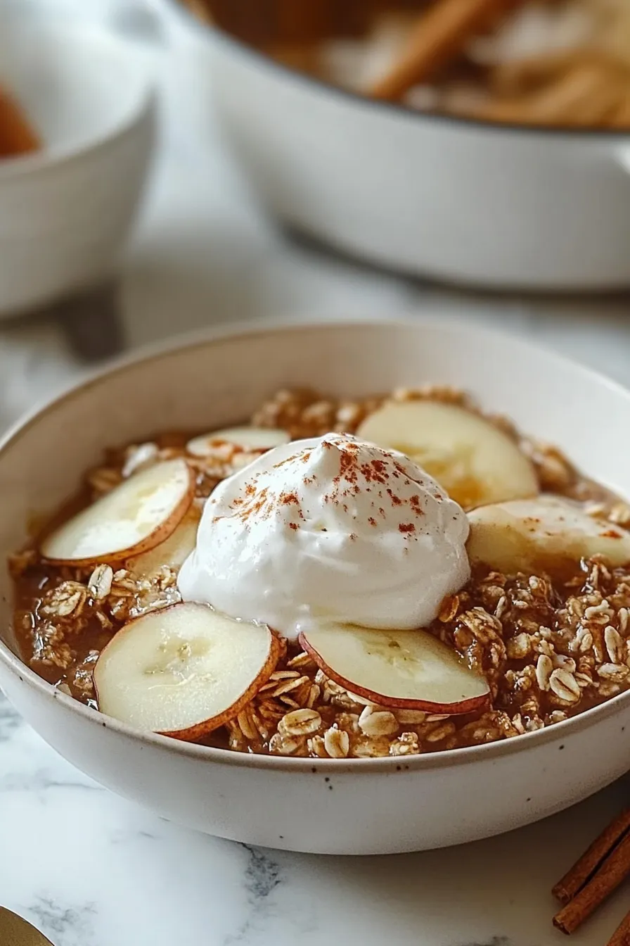 Easy Homemade Apple Crisp with Ice Cream