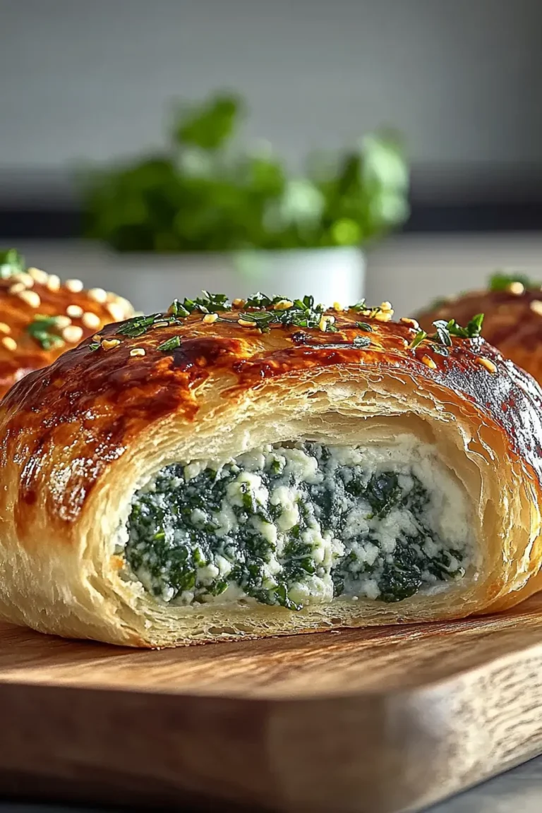 Flaky Spinach Feta Puff Pastry Golden Brown Delights