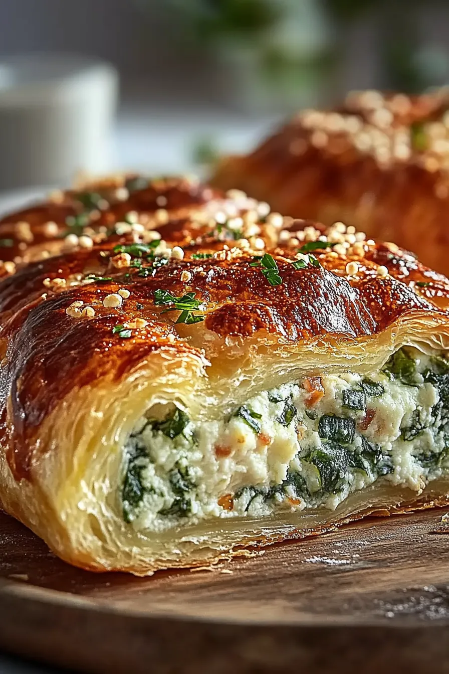 Flaky Spinach Feta Puff Pastry