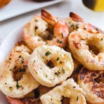 Delicious Grilled Shrimp Scampi on a Plate