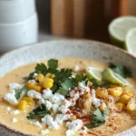 Mexican Street Corn Soup in a Bowl