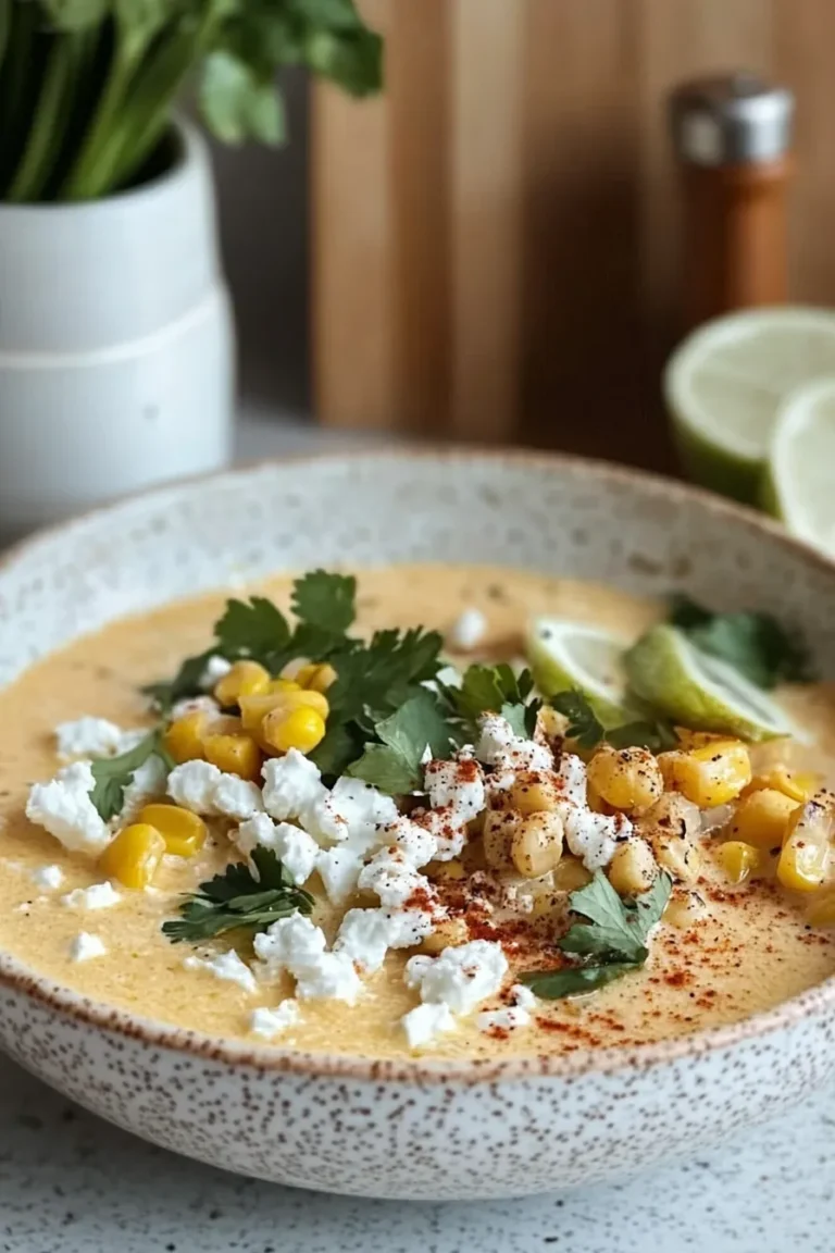 Mexican Street Corn Soup in a Bowl