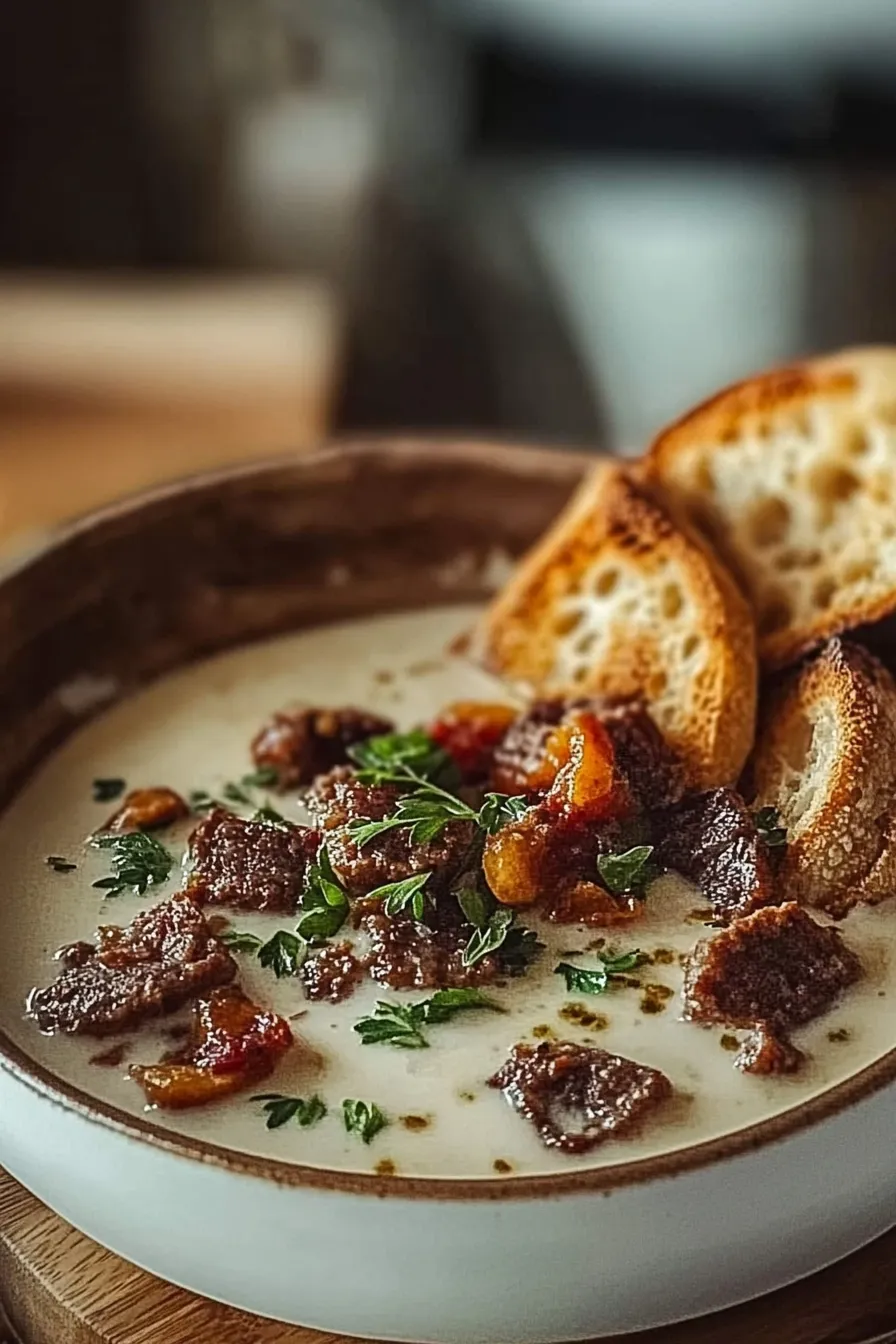 Philly Cheesesteak Soup
