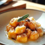 Homemade Pumpkin Gnocchi Served with Sage Butter Sauce