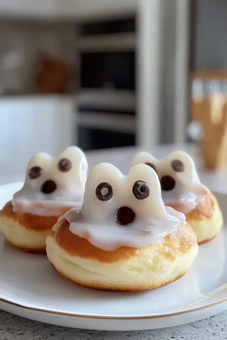 Screaming Ghost Donuts - Spooky Halloween Desserts