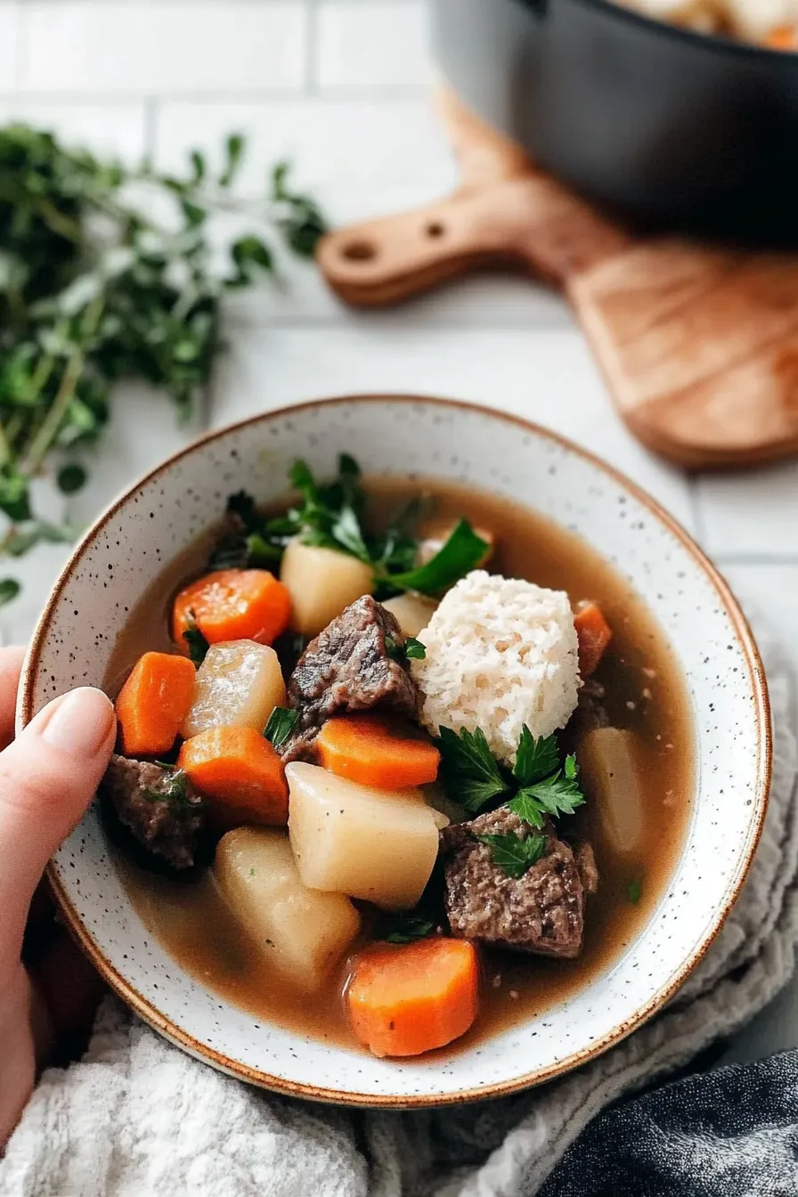 Slow Cooker Beef Stew with Root Vegetables
