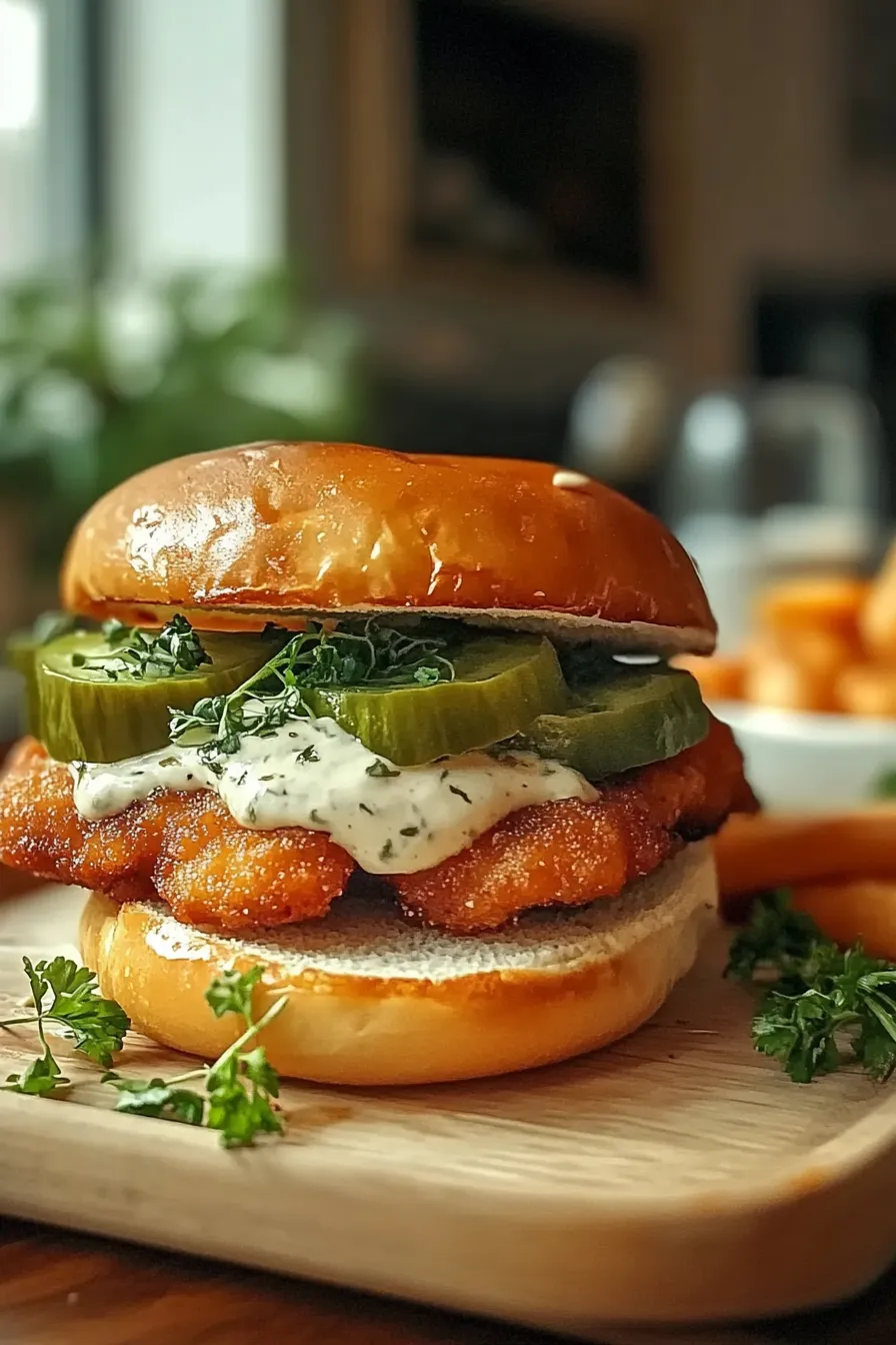Spicy Chicken Sandwich with Homemade Sauce