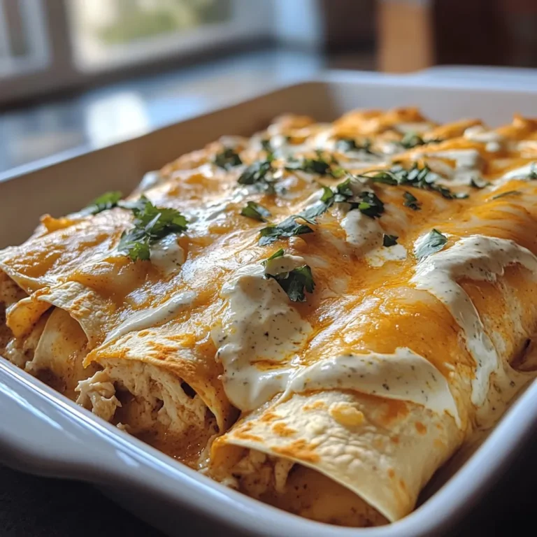38g Protein Chicken Enchiladas with Dreamy White Sauce
