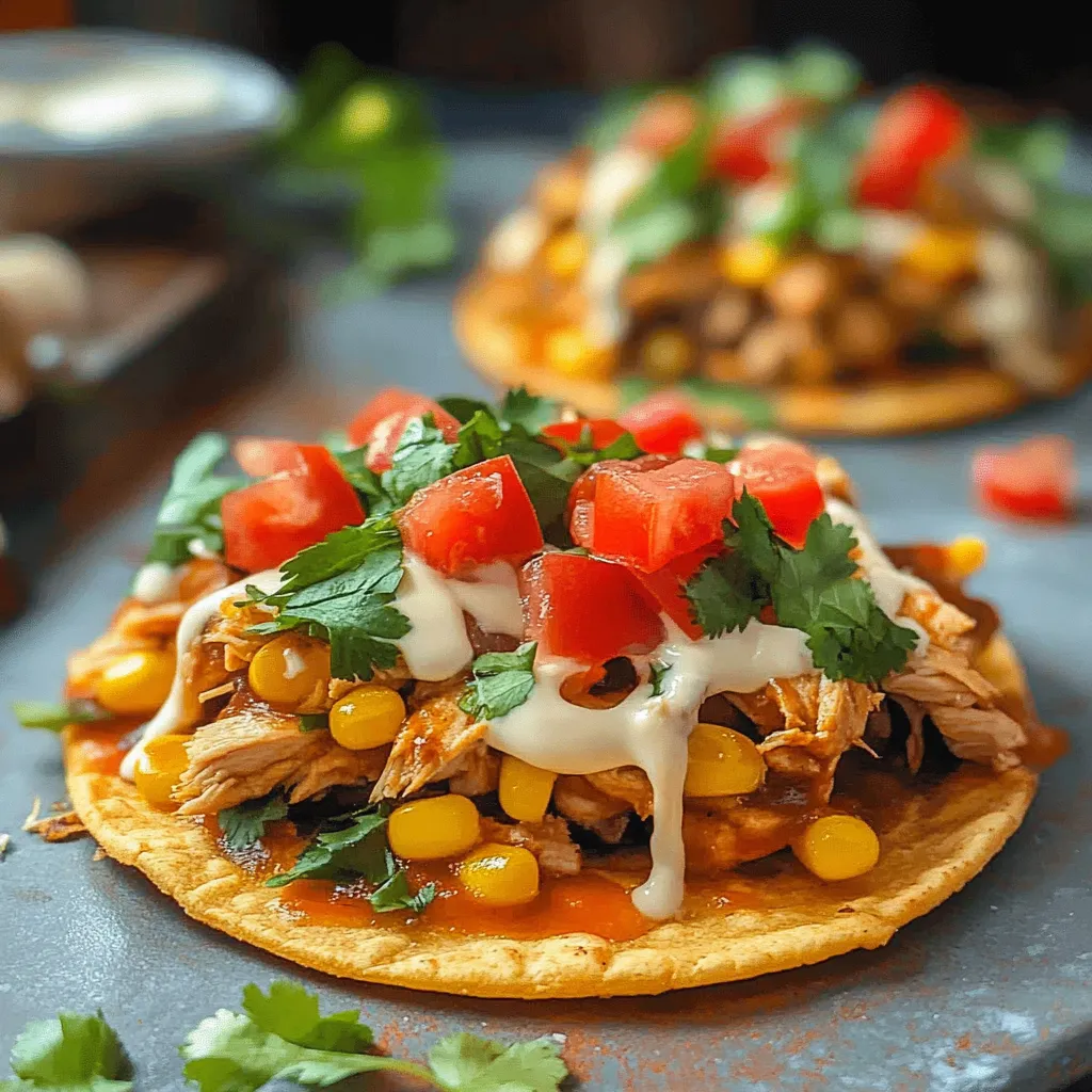 Mexican Rotisserie Chicken Tostadas