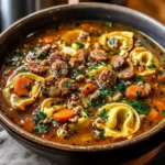 Autumn Tortellini Soup with Sausage