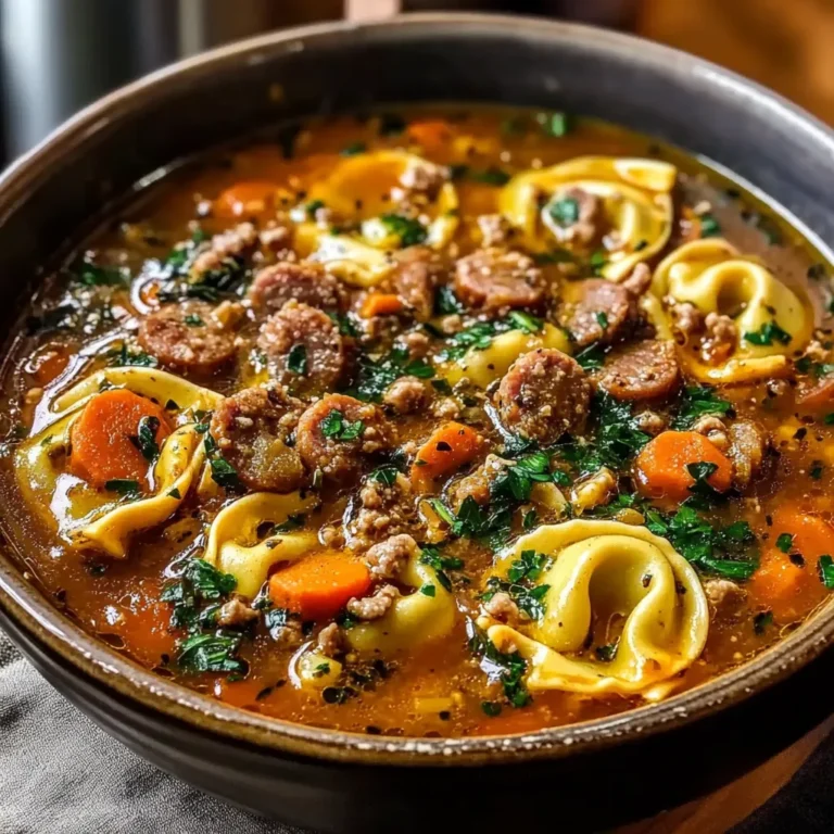 Autumn Tortellini Soup with Sausage