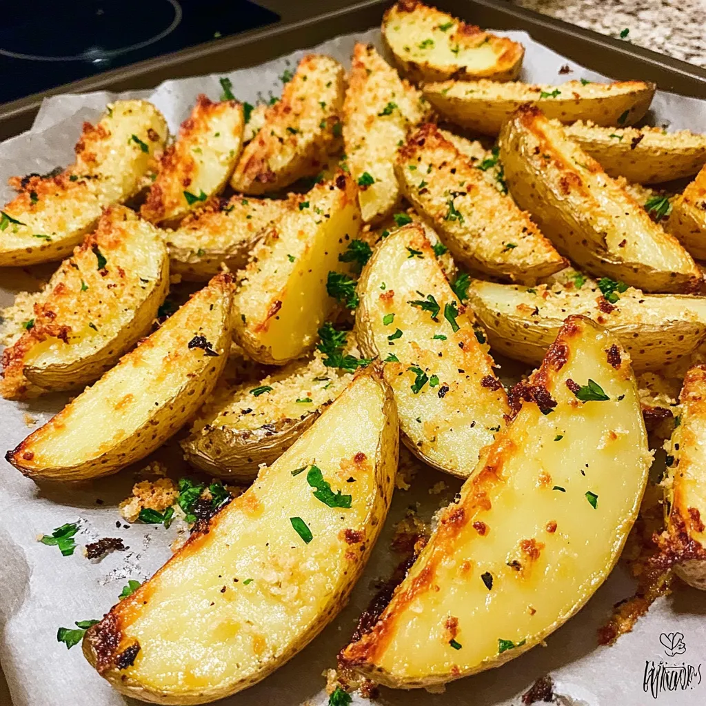 Baked Garlic Parmesan Potato Wedges