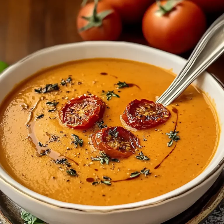 Best Creamy Roasted Garlic Tomato Soup