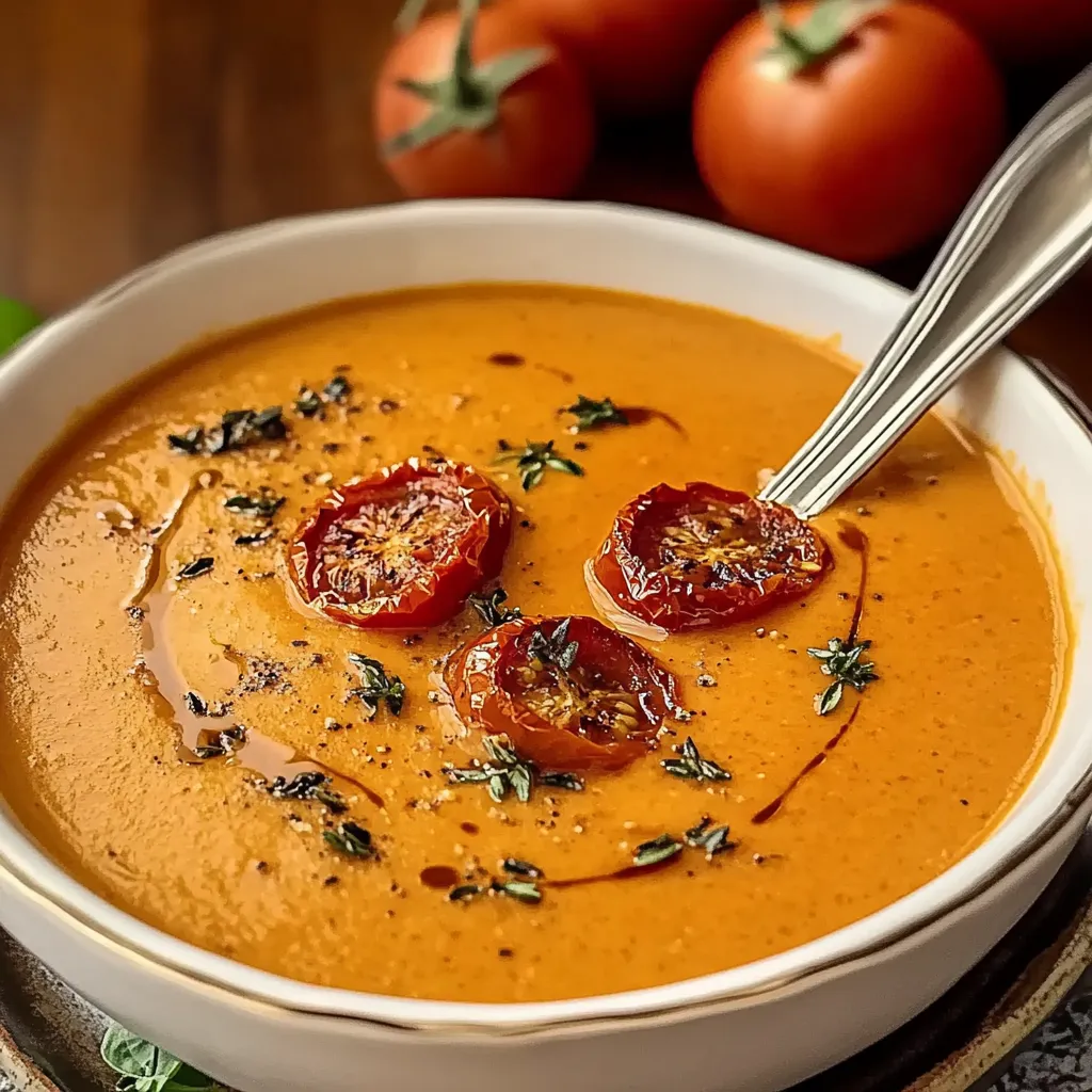 Best Creamy Roasted Garlic Tomato Soup