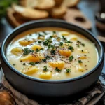 Cheddar Garlic Herb Potato Soup