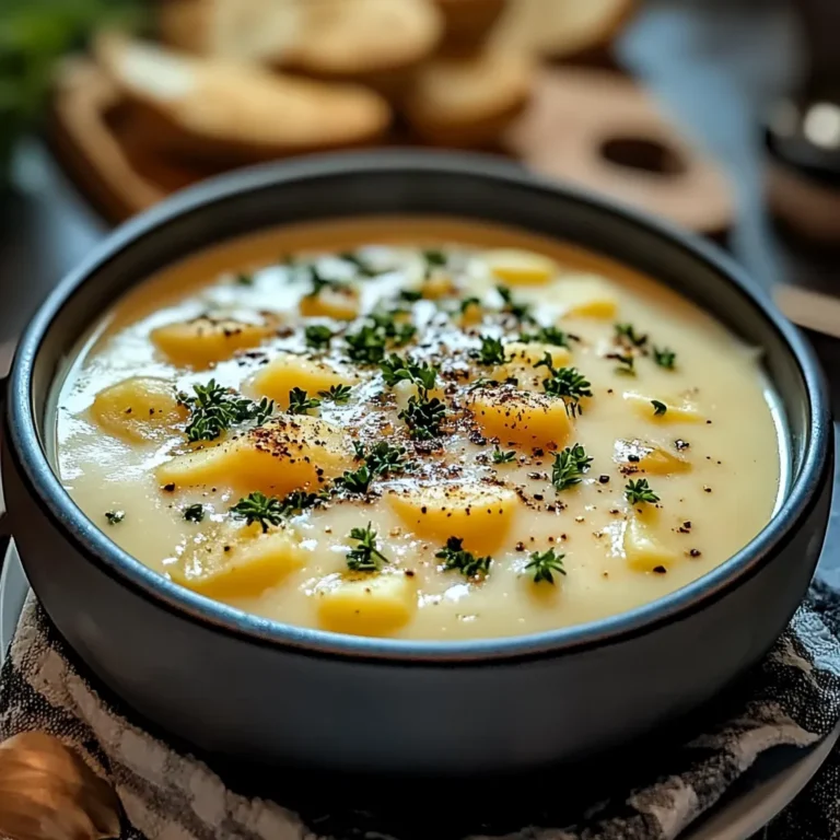 Cheddar Garlic Herb Potato Soup
