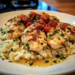 Chicken Scampi with Garlic Parmesan Rice