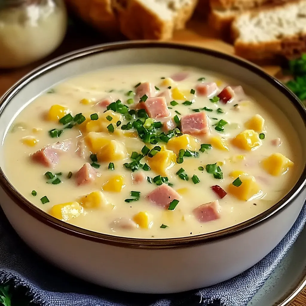 Creamy Cheesy Ham Chowder Recipe