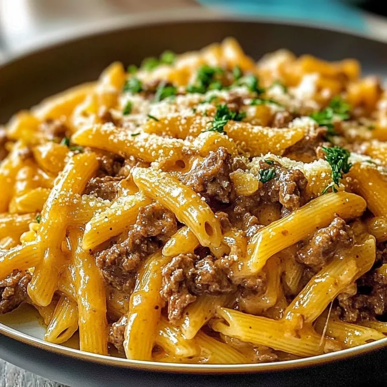 Creamy High Protein Beef Pasta