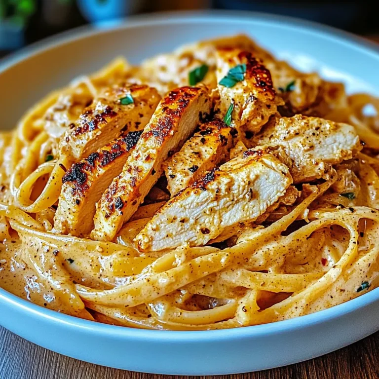 Creamy One Pot Cajun Chicken Linguine with Garlic Parmesan Sauce