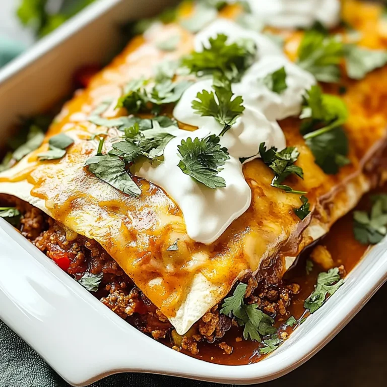 EASY GROUND BEEF ENCHILADAS