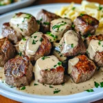Easy Garlic Butter Steak Bites with a Rich Parmesan Cream Sauce