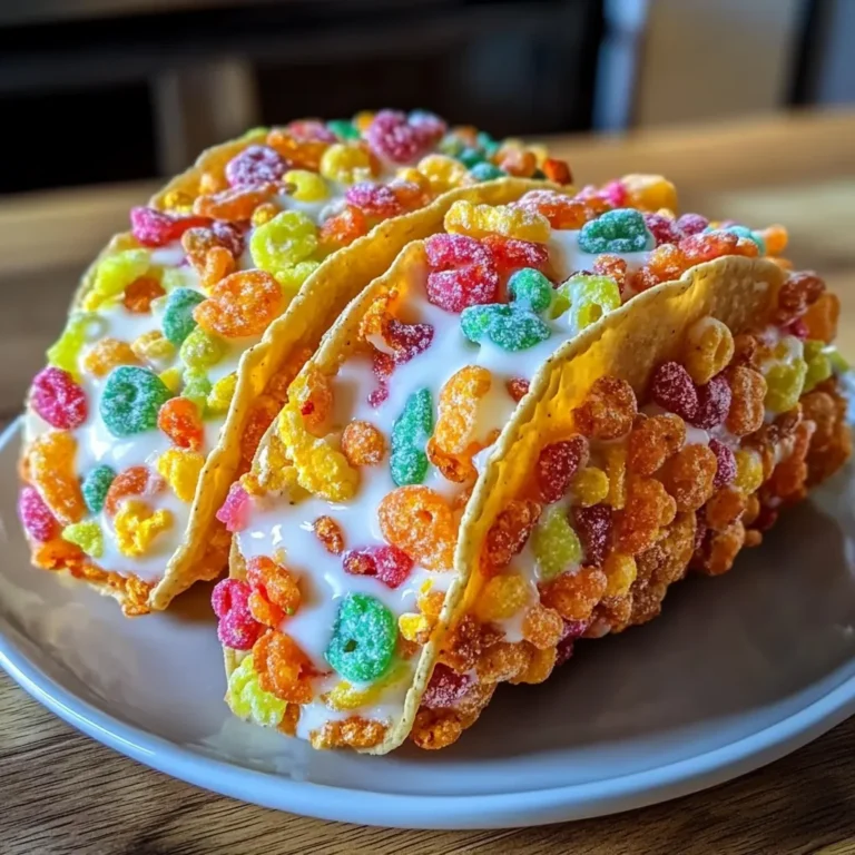 Fruity Pebbles Cheesecake Tacos: A Fun Dessert Delight!