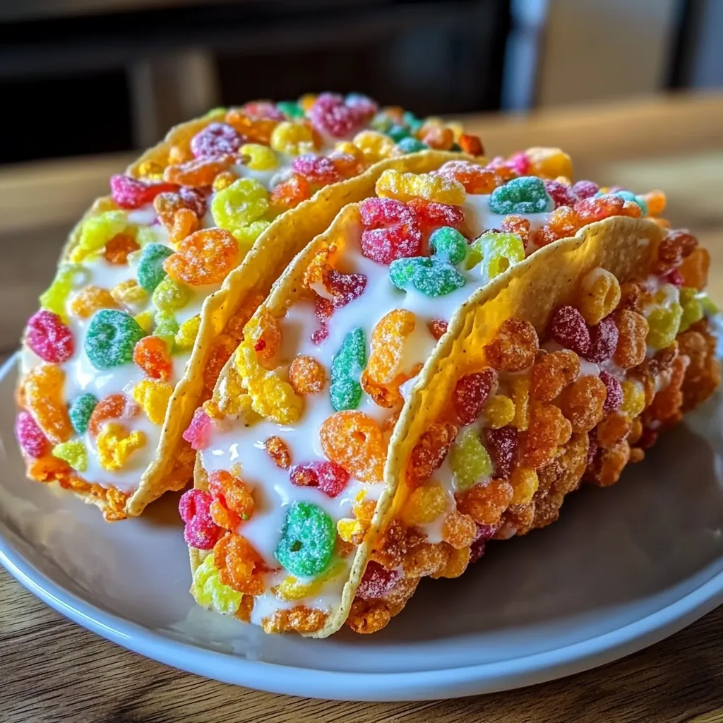 Fruity Pebbles Cheesecake Tacos: A Fun Dessert Delight!