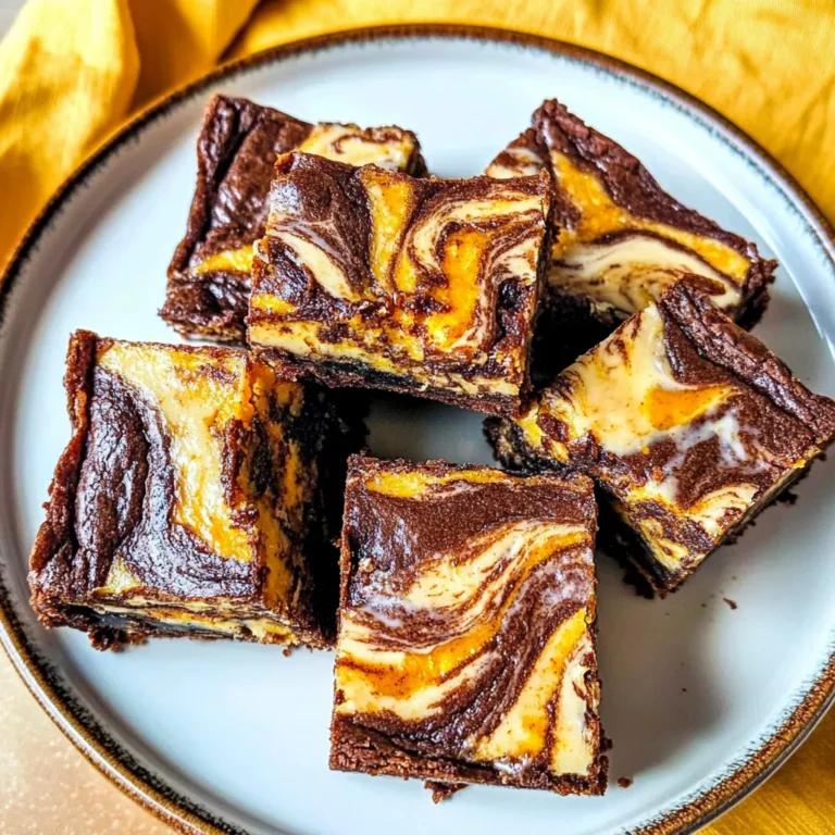 Fudgy Swirled Pumpkin Cheesecake Brownies
