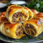 Garlic Butter Cheeseburger Rollups