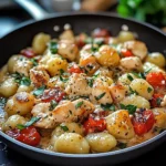 Garlic Chicken Gnocchi Skillet: Quick 1-Minute Meal!
