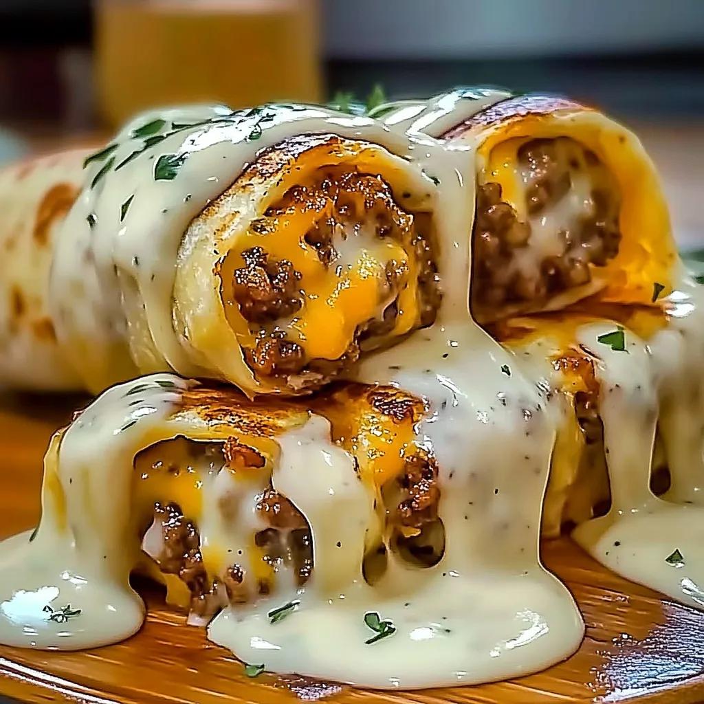 Irresistible Garlic Butter Cheeseburger Rollups