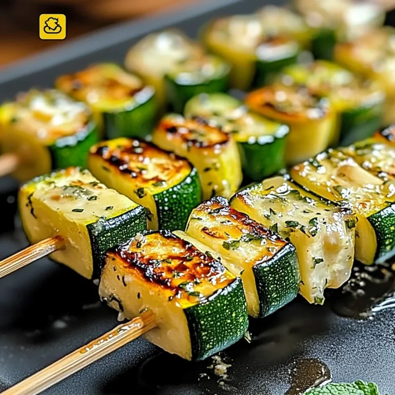 Irresistible Garlic Butter Zucchini Skewers Recipe