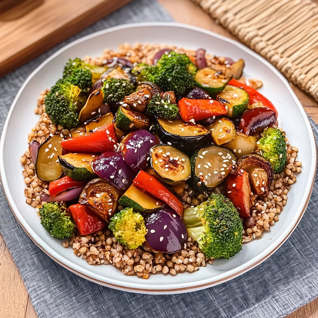 KOREAN BBQ ROASTED VEGETABLES WITH FARRO