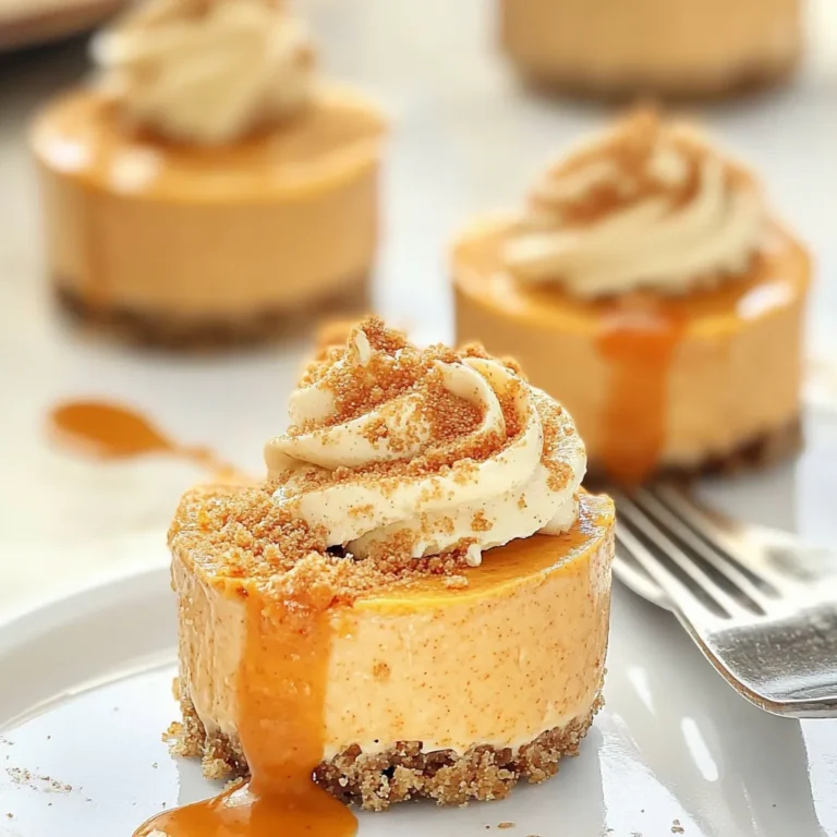 NO BAKE PUMPKIN MINI CHEESECAKES