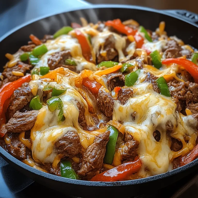 Queso Steak Fajita Skillet