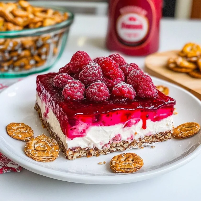 RASPBERRY PRETZEL SALAD