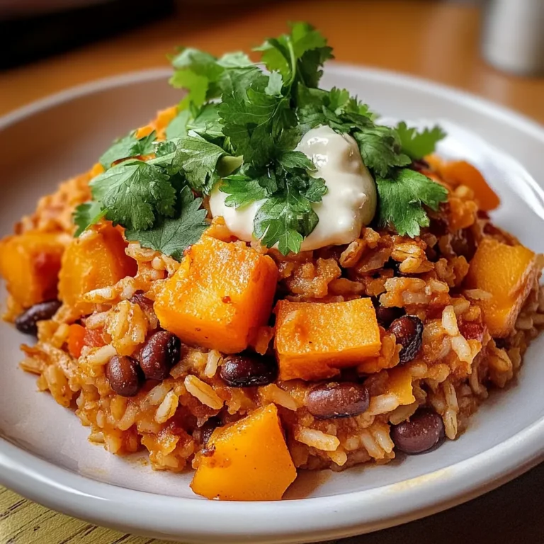 RICE AND BEAN CASSEROLE WITH SWEET POTATOES