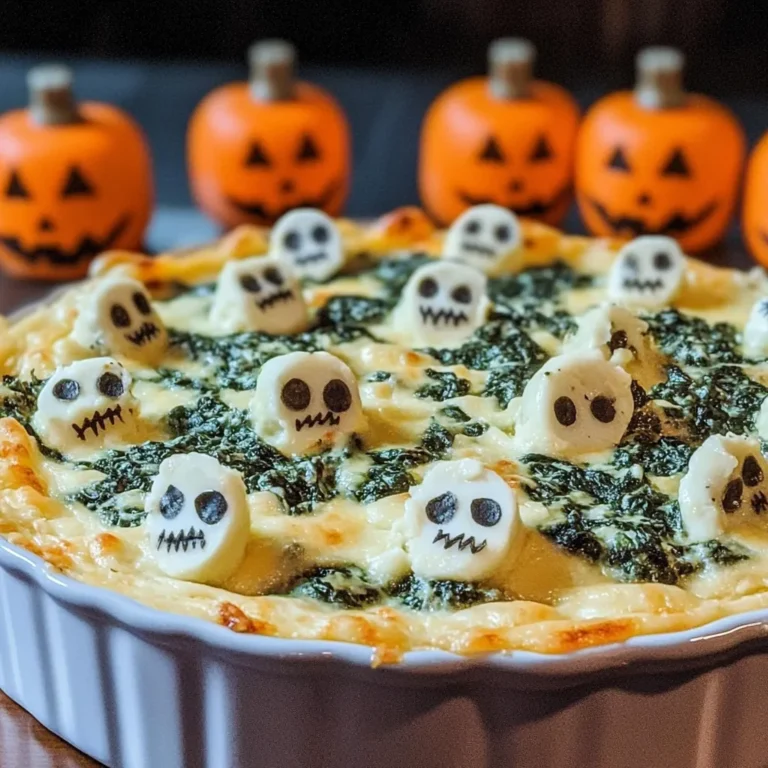 SPOOKY HALLOWEEN GRAVEYARD SPINACH DIP