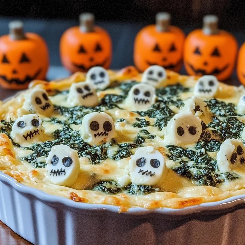 SPOOKY HALLOWEEN GRAVEYARD SPINACH DIP