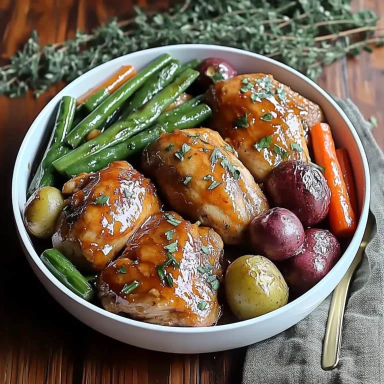 Slow Cooker Honey Garlic Chicken and Veggies