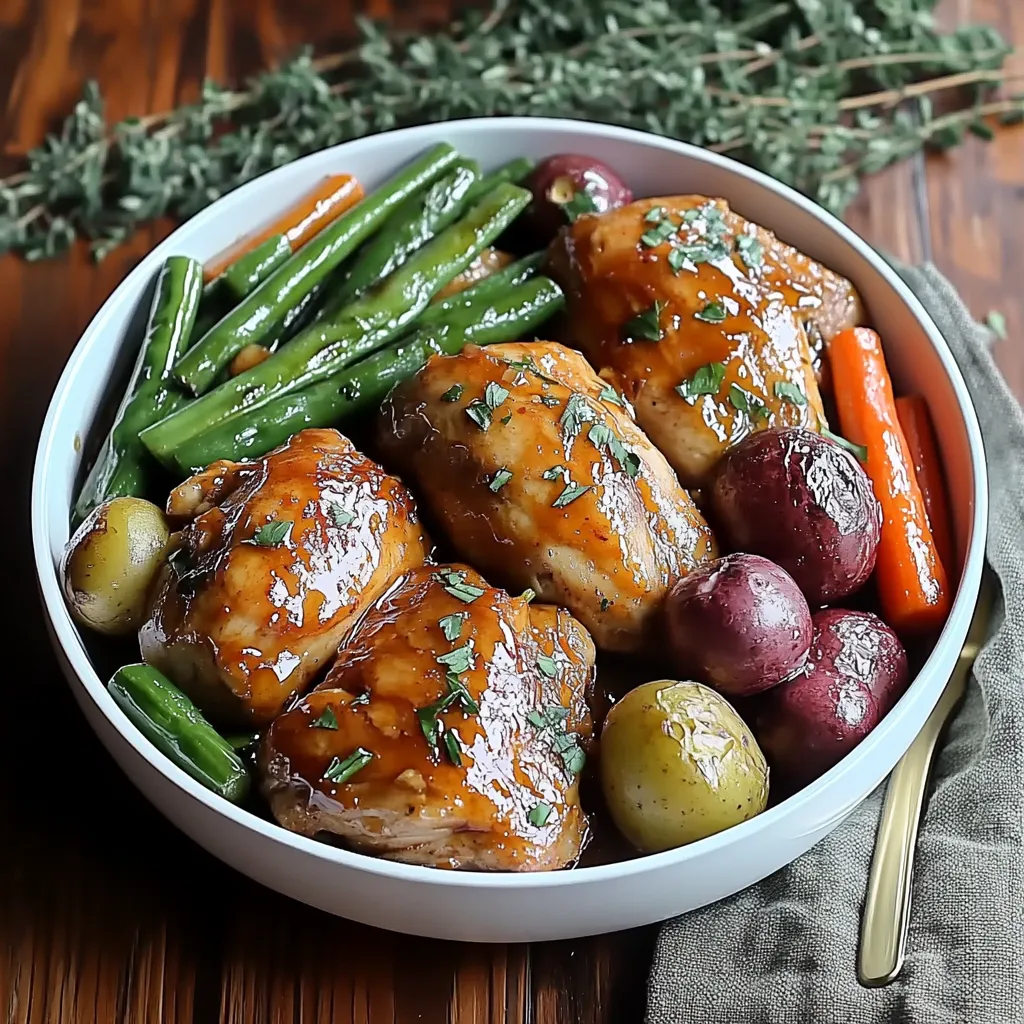 Slow Cooker Honey Garlic Chicken and Veggies