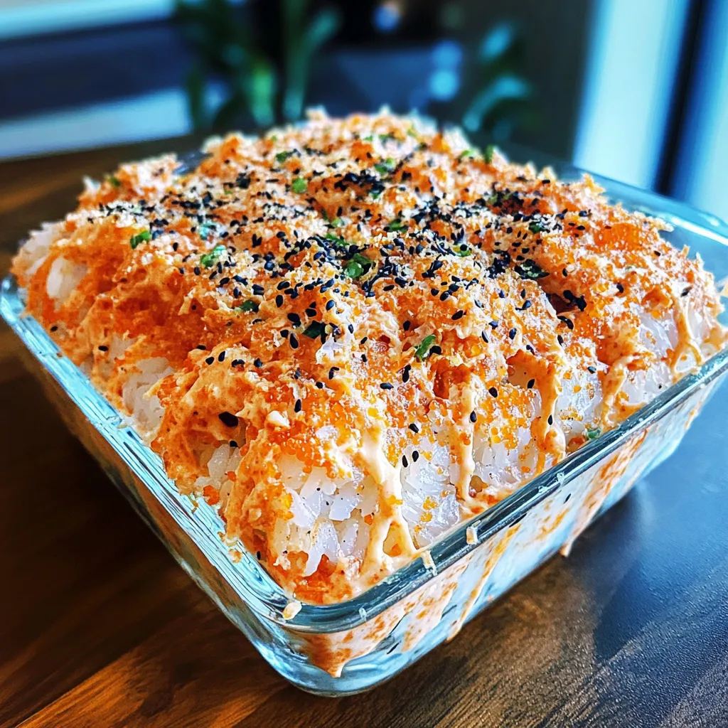 Spicy Tuna & Creamy Crab Sushi Bake