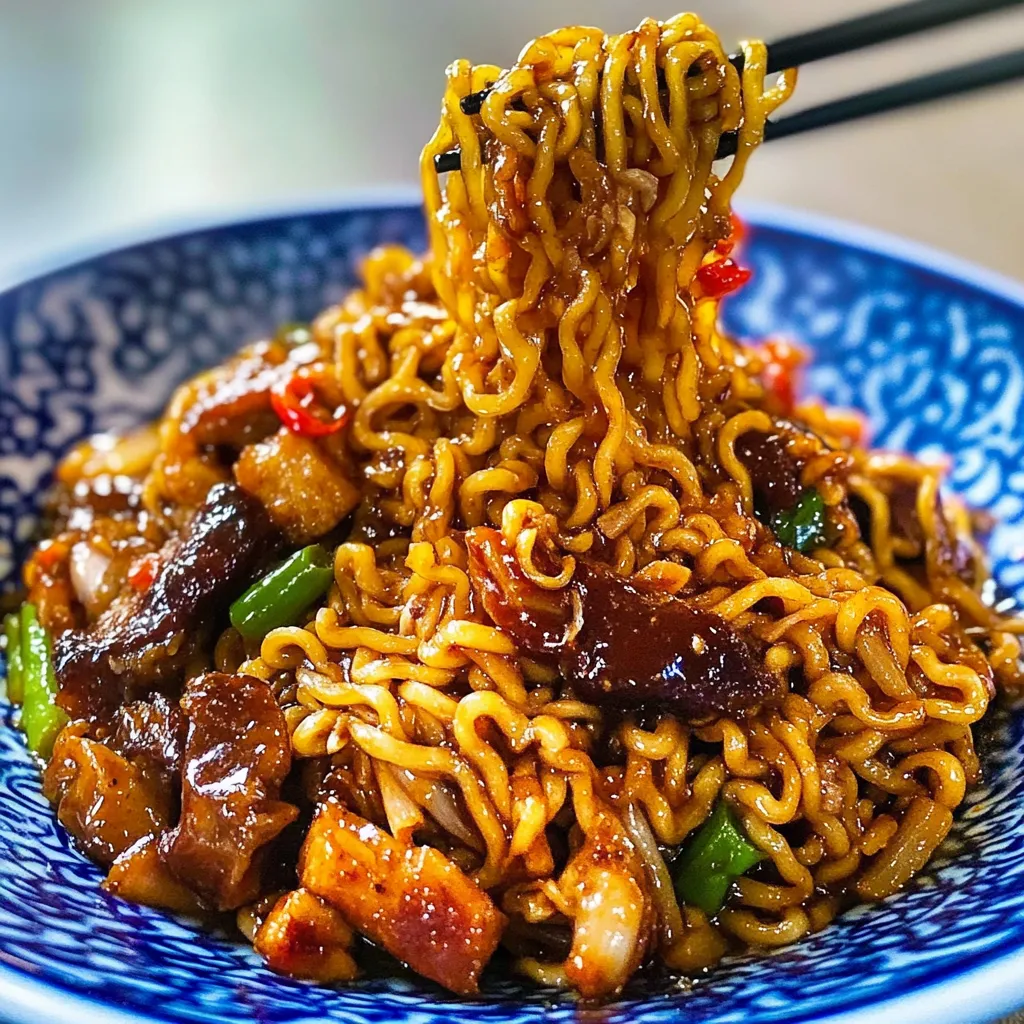 Stir Fry Japanese BBQ Ramen Noodles