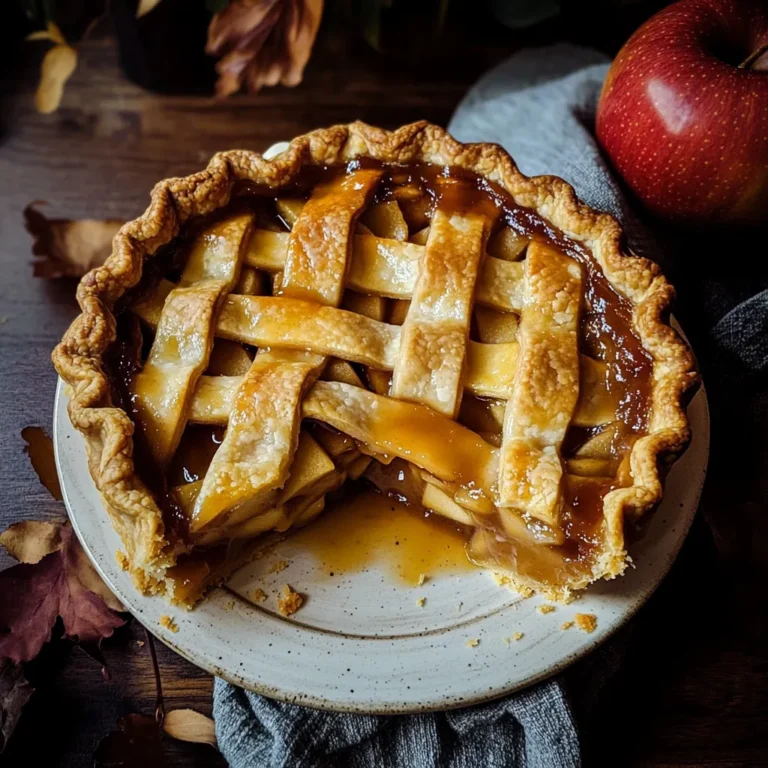 TOFFEE APPLE PIE WITH VANILLA CUSTARD