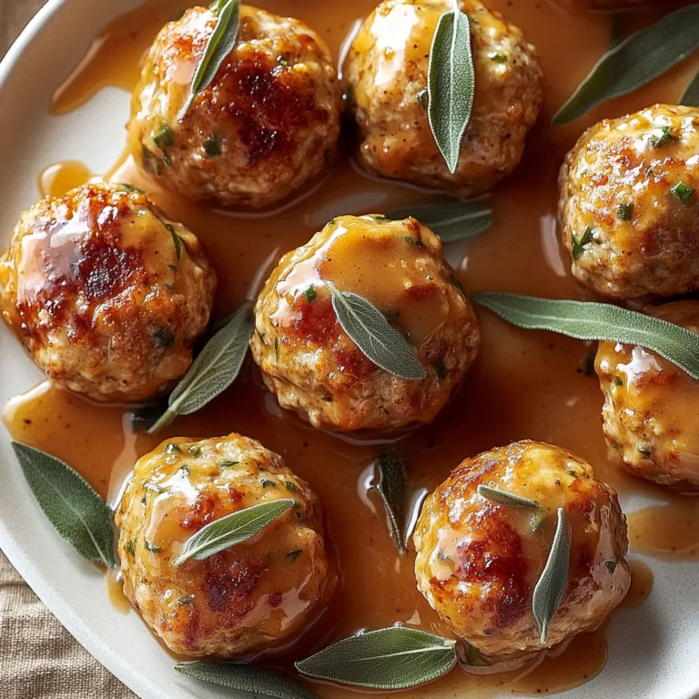 Turkey Meatballs in Pumpkin Sage Sauce