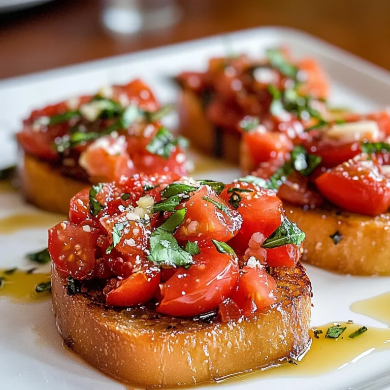 AUTHENTIC ITALIAN TOMATO BRUSCHETTA WITH GARLIC PARMESAN TOASTS