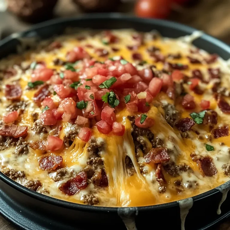 Bacon Cheeseburger Queso Dip for Parties & Game Day