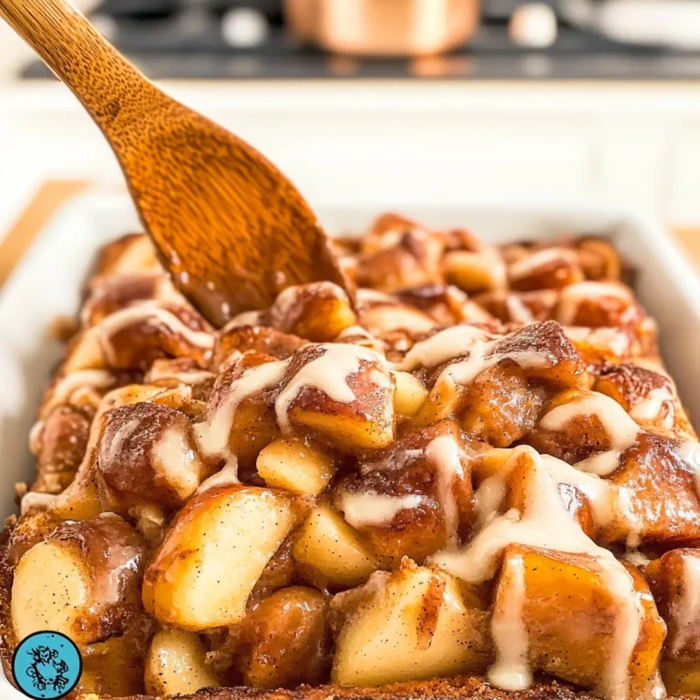 CARAMEL APPLE CINNAMON ROLL CASSEROLE