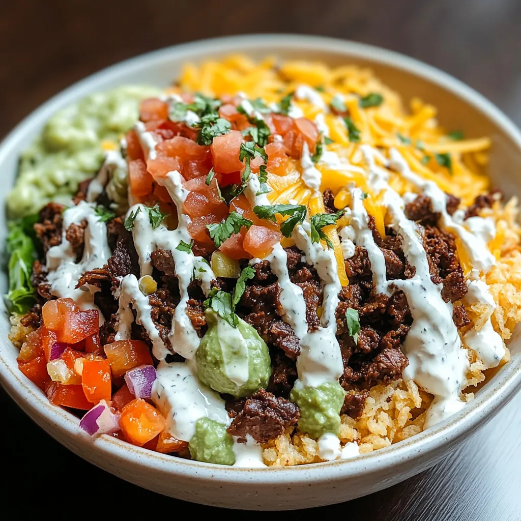 CHEESY BEEF BURRITO BOWL